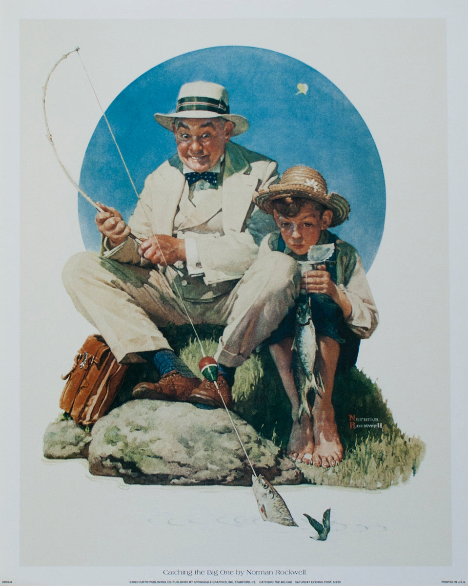 NORMAN ROCKWELL Catching the Big One, 1993 – Art Wise Premium Posters