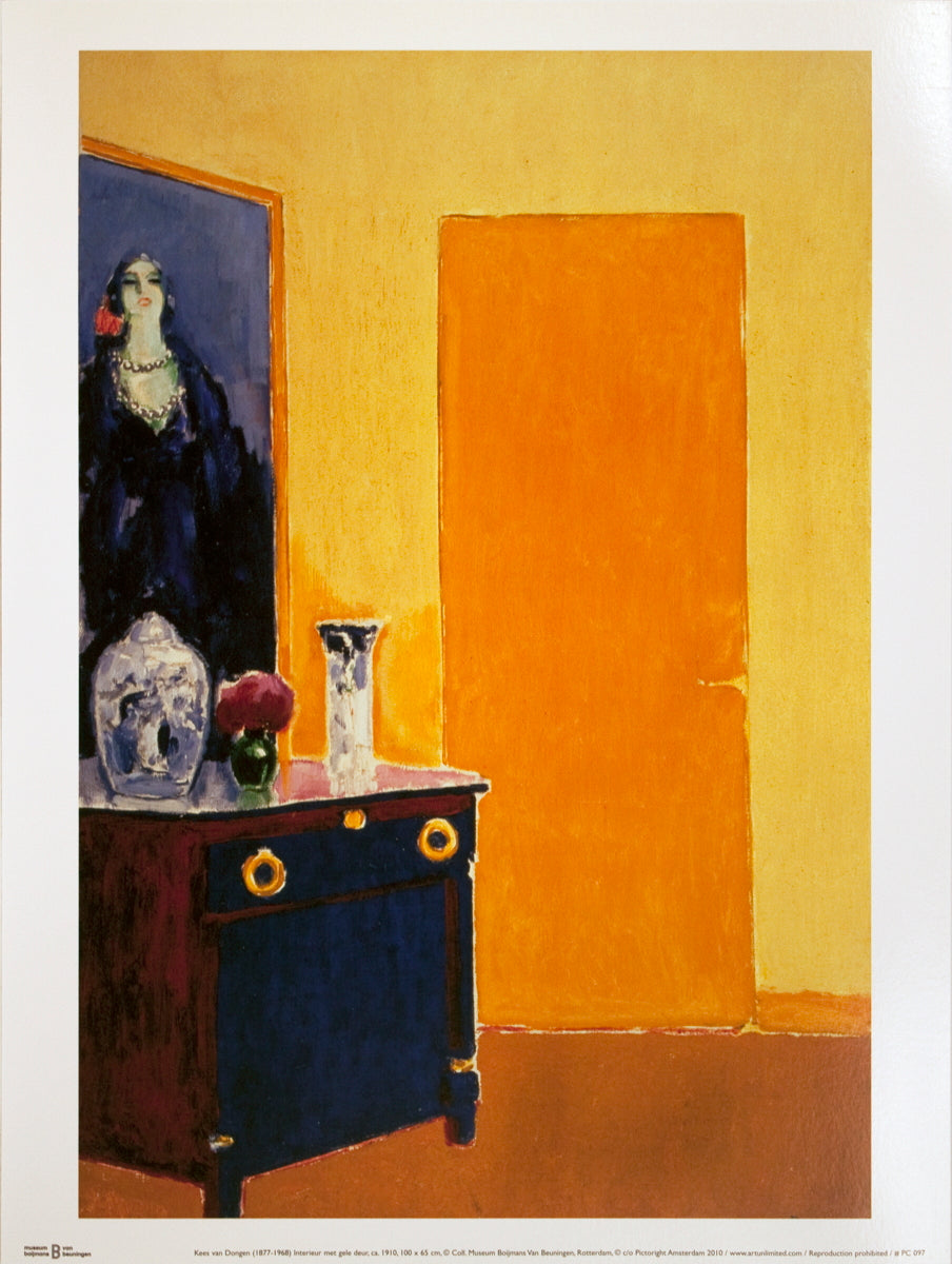 KEES VAN DONGEN Interior with Yellow Door – Art Wise Premium Posters