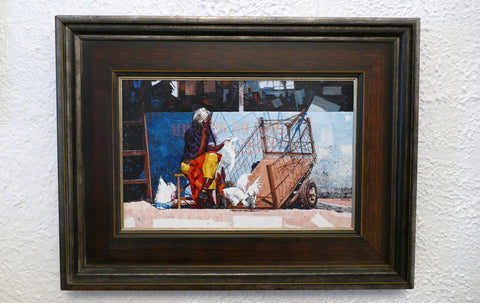 DWIGHT BAIRD Old Woman And Chickens, 2002 - Signed