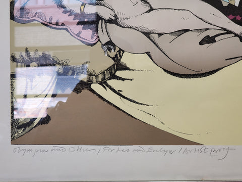 MILTON GLASER Olympia and Ollie (After Manet), 1974 - Signed