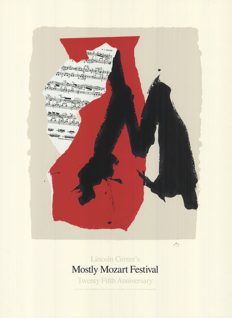 ROBERT MOTHERWELL Mostly Mozart Festival , 1991 - Signed