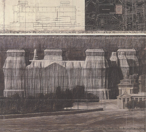 JAVACHEFF CHRISTO Wrapped Reichstag- Project for Berlin, 1995