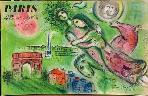 MARC CHAGALL Roméo et Juliette / Paris, Le Plafond de l'Opéra - Hand-signed "Pour Marc", 1964 - Signed