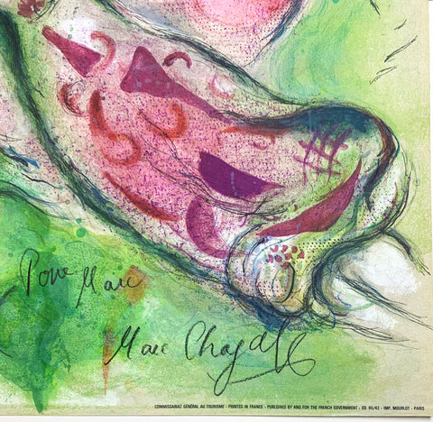 MARC CHAGALL Roméo et Juliette / Paris, Le Plafond de l'Opéra - Hand-signed "Pour Marc", 1964 - Signed