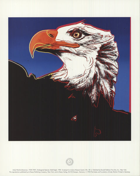 ANDY WARHOL Endangered Species: Bald Eagle, 1992