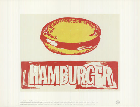 ANDY WARHOL Hamburger, 1993