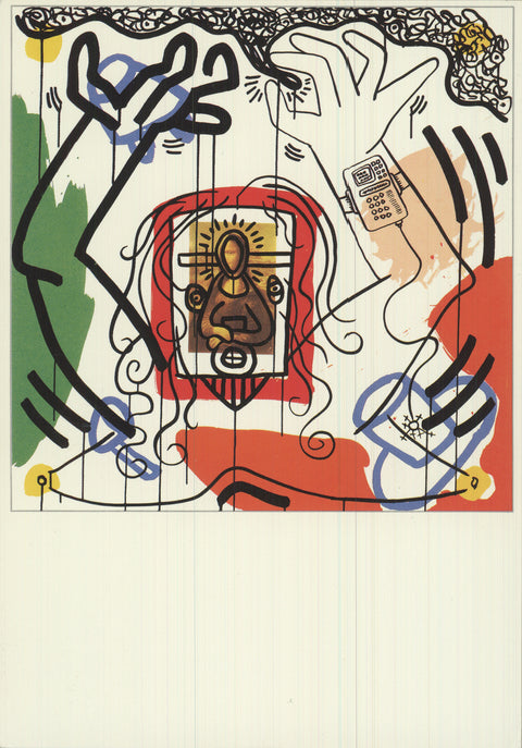 KEITH HARING Silkscreen VIII from Apocalypse, 1988