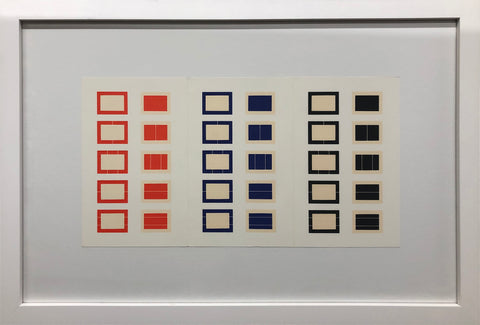 DONALD JUDD Series of Ten Woodcuts in Three Color States, 1988