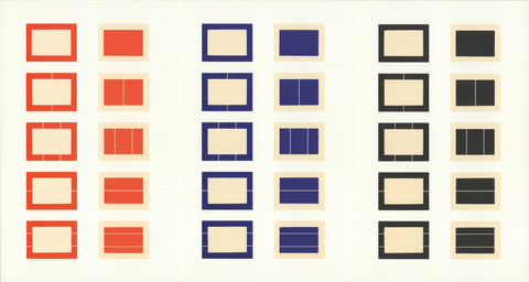 DONALD JUDD Series of Ten Woodcuts in Three Color States, 1988