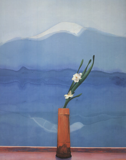 DAVID HOCKNEY Mount Fuji with Flowers, 1988