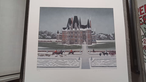 MICHEL DELACROIX Chasse a Cour, 1998 - Signed