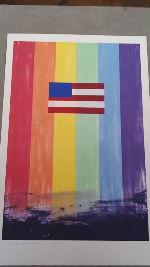 ROSS BLECKNER Gay Flag, 1993 - Signed