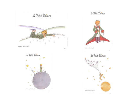 Bundle- 4 Assorted Antoine de Saint Exupery Little Prince Posters