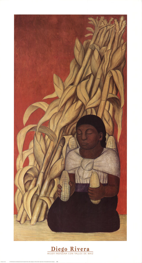 DIEGO RIVERA Indigenous Woman with Corn Stalks, 1999